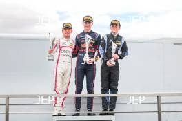 Podium #33 Cole Hewetson - Xcel Motorsport #5 Fionn McLaughlin - Hitech TGR #62 Arjen Kraling - Phinsys by Argenti