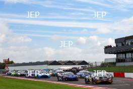 Start of the Race - #1 - Rob Collard / Hugo Cook - Barwell Motorsport Lamborghini Huracan GT3 Evo2 leads #78 - Alex Martin / Sandy Mitchell - Barwell Motorsport Lamborghini Huracan GT3 Evo2