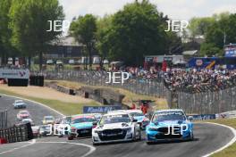 #99 - Charles Rainford - LKQ Euro Car Parts Racing with WSR - BMW 330i M Sport and #1 - Jake Hill - Laser Tools Racing with MB Motorsport - BMW 330i M Sport  