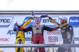 #116 - Ashley Sutton - NAPA Racing UK - Ford Focus ST, #88 - Mikey Doble - Motor Parts Direct with Power Maxed Racing - Vauxhall Astra and #66 - Josh Cook - One Motorsport - Honda Civic Type R
