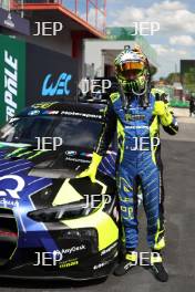 Valentino Rossi of Italy and Team WRT celebrates Pole 