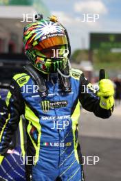 Valentino Rossi of Italy and Team WRT celebrates Pole 