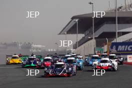 #5 UNITED AUTOSPORTS / Oreca 07 - Gibson / Giorgio Roda / Gregoire Saucy / Mikkel Jensen - Dubai Autodrome Lead Race Start