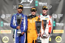 Podium of #55 - Jarrett Clark - Virtuosi Racing, #51 - Dries Van Langendonck - Rodin Motorsport and #7 - Theo Palmer - Hitech