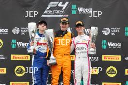 Race 3 Podium of #9 - Kit Belofsky - Fortec Motorsports, #51 - Dries Van Langendonck - Rodin Motorsport and #33 - Cole Hewetson - Xcel Motorsport