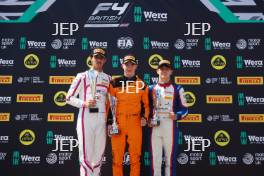 Podium of #83 - Jaber Alsabah - Xcel Motorsport, #51 - Dries Van Langendonck - Rodin Motorsport and #77 - Lyuboslav Ryukov - Argenti Motorsport
