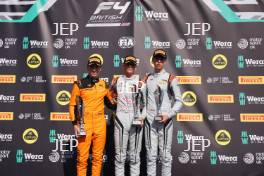 Podium of #51 - Dries Van Langendonck - Rodin Motorsport, #22 - Cameron Nelson - JHR Developments and #2 - Timo Jungling - JHR Developments