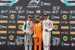 Podium of #22 - Cameron Nelson - JHR Developments, #51 - Dries Van Langendonck - Rodin Motorsport and #83 - Jaber Alsabah - Xcel Motorsport