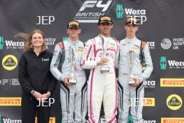 Rookie Podium of #10 - Lewis Wherrell - JHR Developments, #83 - Jaber Alsabah - Xcel Motorsport and #2 - Timo Jungling - JHR Developments