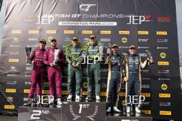 GT4 Pro-Am Podium (l-r) #40 - James Townsend / Joe Wheeler - Townsend Racing powered by Fox Motorsport - Aston Martin Vantage AMR GT4 Evo, #27 - Daniel Lavery / Darren Turner - Grange Racing with FSR - Aston Martin Vantage AMR GT4 Evo, #8 - Ian Duggan / Tom Bradshaw - Toro Verde GT - Porsche 718 Cayman GT4 RS CS