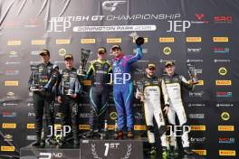 GT3 Silver-Am Podium (l-r) #78 - Alex Martin / Jarrod Waberski - Barwell Motorsport - Lamborghini Huracan GT3 Evo2, #15 - Charles Dawson / Aaron Walker - 2 Seas Motorsport - Mercedes-AMG GT3 Evo, #90 - Marc Warren / Jack Brown - Optimum Motorsport - McLaren 720S GT3 Evo