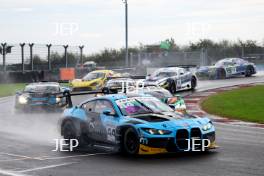 Start of the GT3 Race - #44 - Jonathon Beeson / Charles Clark - Century Motorsport - BMW M4 GT3 Evo and #63 - Rob Collard / Hugo Cook - Barwell Motorsport - Lamborghini Huracan GT3 Evo2 lead