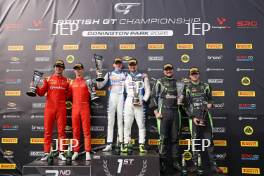GT4 Overall Podium (l-r) #24 - Jack Collins / Branden Templeton - Century Motorsport - BMW M4 GT4 Evo, #84 - Revie Lake / Blake Angliss - Paddock Motorsport - McLaren Artura GT4, #74 - Thomas Holland / Hadley Simpson - Innovation Racing - Ginetta G56 GT4 Evo