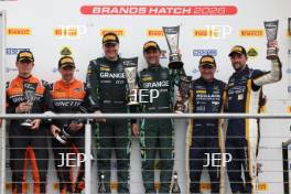 GT4 Pro-Am Podium (l-r) #42 - Luke Shaw / Jack Mitchell - Toro Verde GT - Ginetta G56 GT4 Evo, #27 - Daniel Lavery / Darren Turner - Grange Racing with FSR - Aston Martin Vantage AMR GT4 Evo, #8 - Ian Duggan / Tom Bradshaw - Toro Verde GT - Porsche 718 Cayman GT4 RS CS