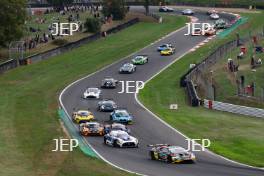Start of the GT3 Race - #63 - Rob Collard / Hugo Cook - Barwell Motorsport - Lamborghini Huracan GT3 Evo2 leads