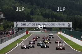Start of Race 3 - #20 - Nikita Bedrin - VRD Racing leads