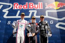 Race 2 Podium (l-r) #7 - Lucas Fluxa - Xcel Motorsport, #20 - Nikita Bedrin - VRD Racing, #1 - Maxim Rehm - Rodin Motorsport