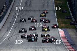 Start of Race 2 - #20 - Nikita Bedrin - VRD Racing leads