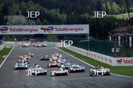 Start of the Hypercar race - #94 Peugeot TotalEnergies - Peugeot 9X8 - Loic Duval / Malthe Jakobsen / Theo Pourchaire leads